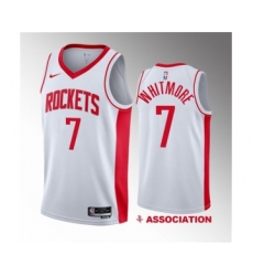 Men's Houston Rockets #7 Cam Whitmore White 2023 Draft Association Edition Stitched Basketball Jersey