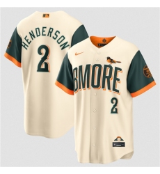 Men's Baltimore Orioles #2 Gunnar Henderson Natural 2026 City Connect Stadium Stitched Baseball Jersey