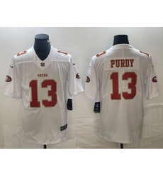 Men's San Francisco 49ers #13 Brock Purdy White Vapor Untouchable Limited Football Stitched Jersey