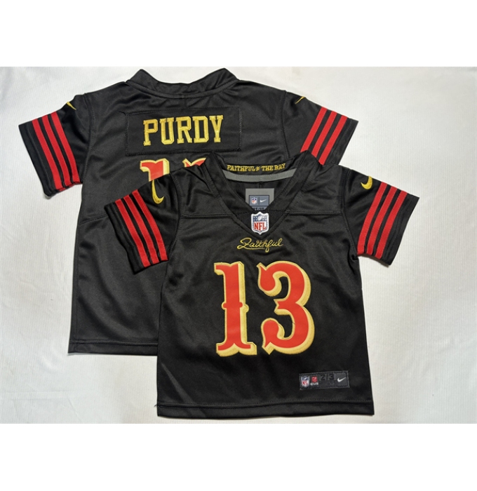 Toddlers San Francisco 49ers #13 Brock Purdy Black 2025 F.U.S.E. “Rivalries” Vapor Limited Stitched Football Jersey