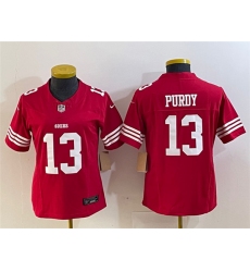Women's San Francisco 49ers #13 Brock Purdy Red 2023 F.U.S.E. Vapor Untouchable Football Stitched Jersey