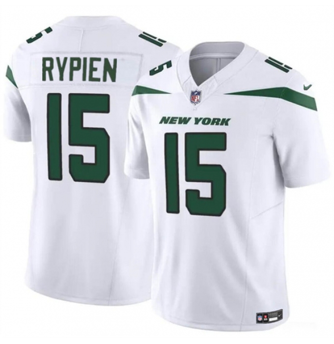 Men's New York Jets #15 Brett Rypien 2023 F.U.S.E. White Vapor Untouchable Limited Football Stitched Jersey