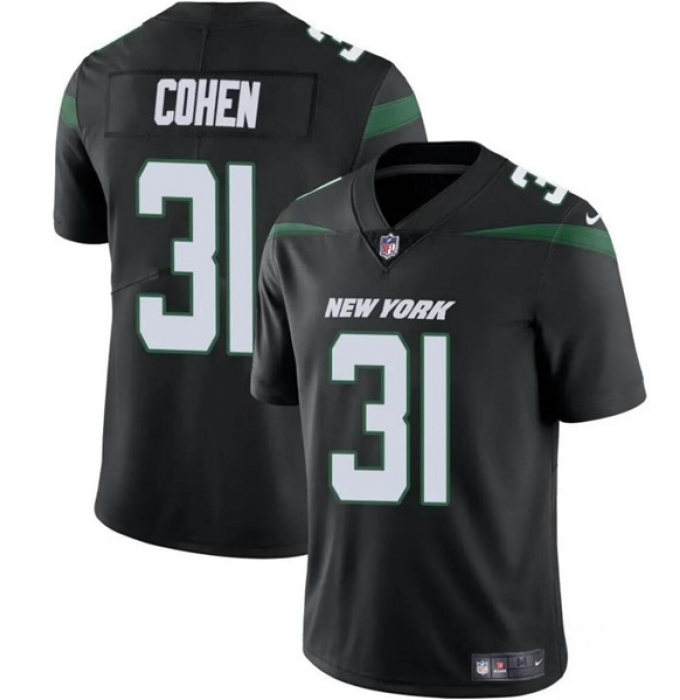 Men's New York Jets #31 Tarik Cohen Black Vapor Untouchable Limited Football Stitched Jersey