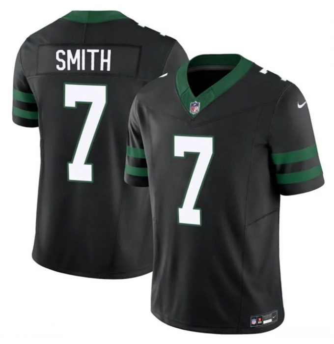 Men's New York Jets #7 Geno Smith Black 2025 F.U.S.E. Vapor Untouchable Limited Stitched Jersey