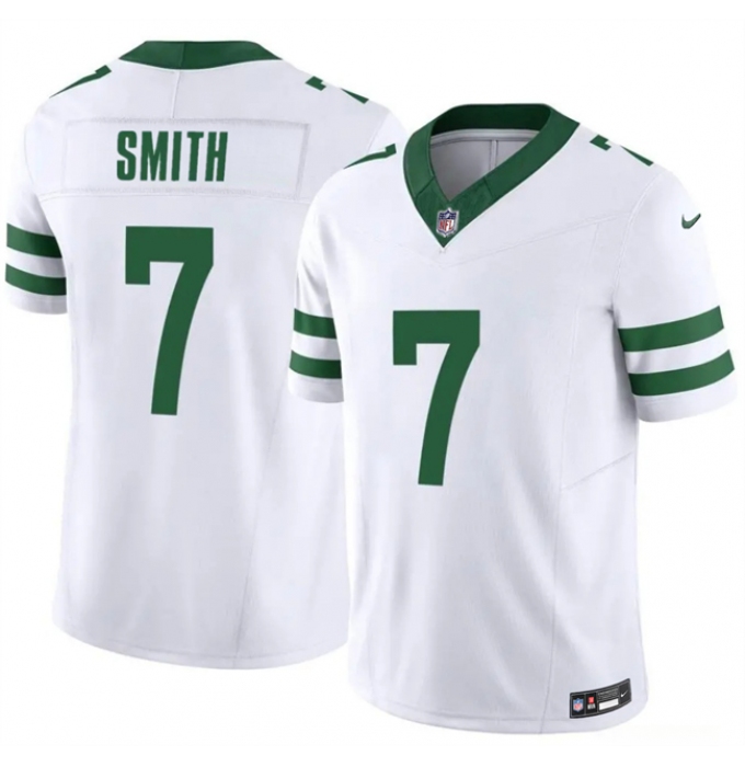 Men's New York Jets #7 Geno Smith White 2025 F.U.S.E. Vapor Untouchable Limited Stitched Jersey