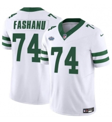 Men's New York Jets #74 Olu Fashanu White 2024 F.U.S.E. With Draft Vapor Limited Stitched Jersey