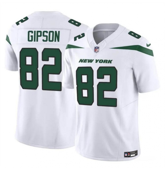 Men's New York Jets #82 Xavier Gipson 2023 F.U.S.E. White Vapor Untouchable Limited Football Stitched Jersey