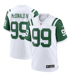 Men's New York Jets #99 Will McDonald IV White Classic Alternate VaporLimited Football Stitched Jersey