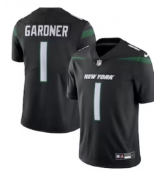 Men's Nike New York Jets #1 Ahmad Sauce Gardner Black Vapor Untouchable Limited Jersey