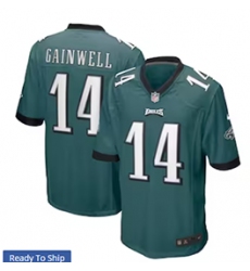 Men's Nike Philadelphia Eagles #14 Kenneth Gainwell Midnight Green Limited Jersey