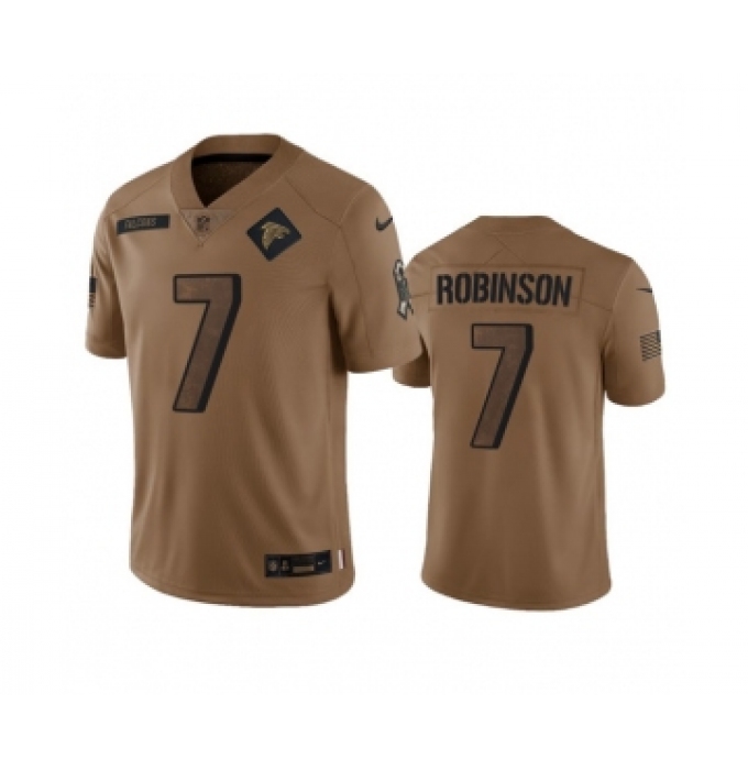 Men's Nike Atlanta Falcons #7 Bijan Robinson 2023 Brown Salute To Setvice Limited Football Stitched Jersey