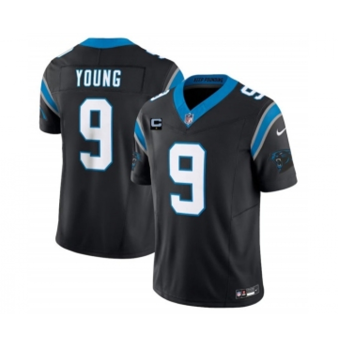 Men's Nike Carolina Panthers #9 Bryce Young Black 2023 F.U.S.E. 1-Star C Vapor Untouchable Football Stitched Jersey