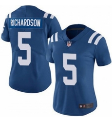 Women Indianapolis Colts #5 Anthony Richardson Blue 2024 F U S E Vapor Limited Stitched Football Jersey