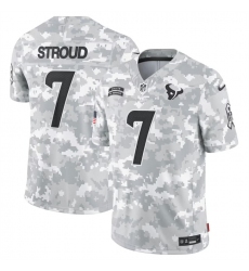 Men's Houston Texans #7 C.J. Stroud 2024 Arctic Camo Salute To Service Limited Stitched Football Jersey