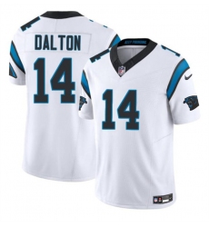 Men's Carolina Panthers #14 Andy Dalton White 2024 F.U.S.E. Vapor Limited Stitched Football Jersey