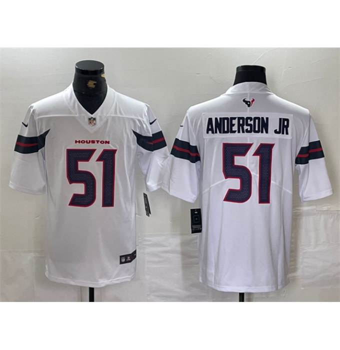 Men's Houston Texans #51 Will Anderson Jr. White Vapor Untouchable Football Stitched Jersey
