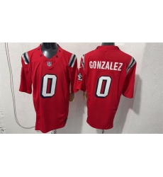 Men's New England Patriots #0 Christian Gonzalez Red F.U.S.E. Vapor Limited Football Stitched Jersey