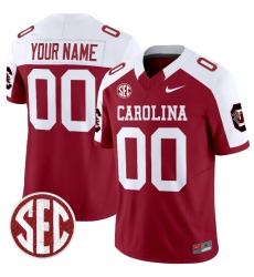Men's South Carolina Fighting Gamecocks Custom Garnet White 2026 F.U.S.E. Stitched Nike Jersey