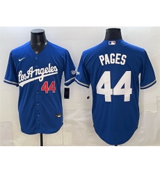 Men's Los Angeles Dodgers #44 Andy Pages Royal Alternate Stadium Stitched Baseball Jersey