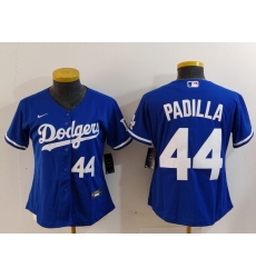 Youth Los Angeles Dodgers #44 Vicente Padilla Number Blue Cool Base Stitched Jerseys