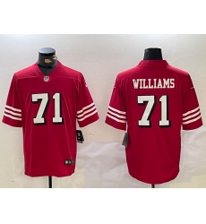 Men's San Francisco 49ers #71 Trent Williams Red Vapor Untouchable Limited Stitched Football Jerseys