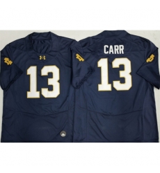 Men's Notre Dame Fighting Irish #13 CJ Carr Navy Limited Stitched Jersey