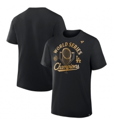 Men's Los Angeles Dodgers Black 2025 World Series Champions Locker Room Parade T-Shirt