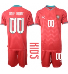 Youth Portugal Custom Any Name And Number National Team FIFA x World Cup 2026 Home Red On Eusebio special edition Kids Jersey