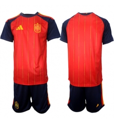 Men's Spain Blank National Team FIFA x World Cup 2026 Home Red On Field Jerseys