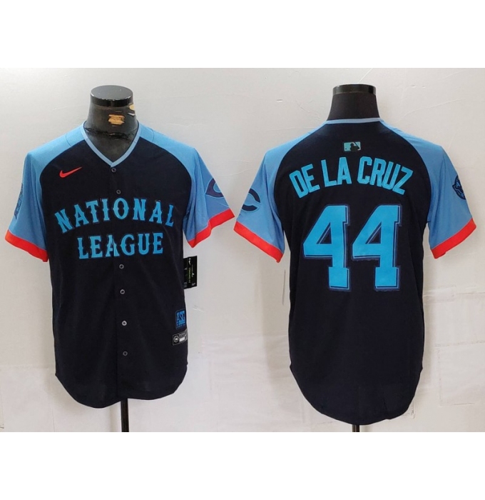 Men's Cincinnati Reds #44 Elly De La Cruz Navy 2024 All Star Limited Stitched Jersey