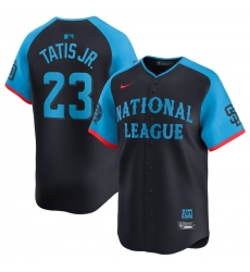 Men's National League #23 Fernando Tatis Jr. Navy 2024 All-Star Limited Stitched Baseball Jersey