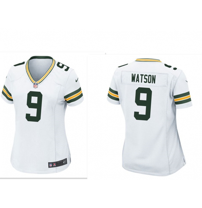 Women's Green Bay Packers #9 Christian Watson White Vapor Untouchable Limited Stitched Football Jersey