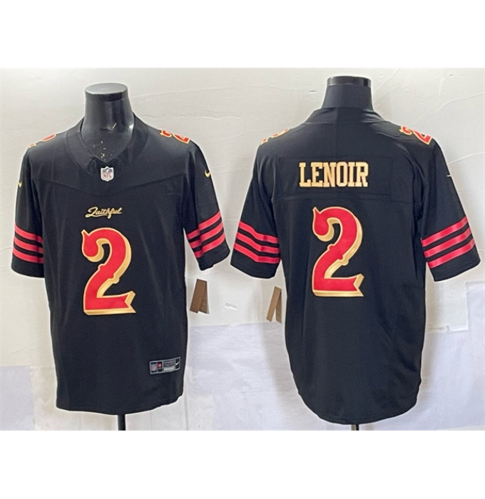 Men's San Francisco 49ers #2 Deommodore Lenoir Black 2025 F.U.S.E. “Rivalries” Vapor Limited Stitched Football Jersey