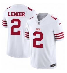 Youth San Francisco 49ers #2 Deommodore Lenoir White Nike Scarlet Limited Jersey