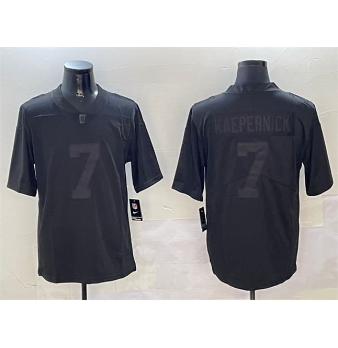 Men's Las Vegas Raiders #7 Colin Kaepernick Black Vapor Limited Football Stitched Jersey