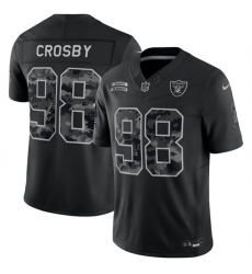 Men's Las Vegas Raiders #98 Maxx Crosby Black F.U.S.E. 2026 Salute to Service Limited Football Stitched Jersey