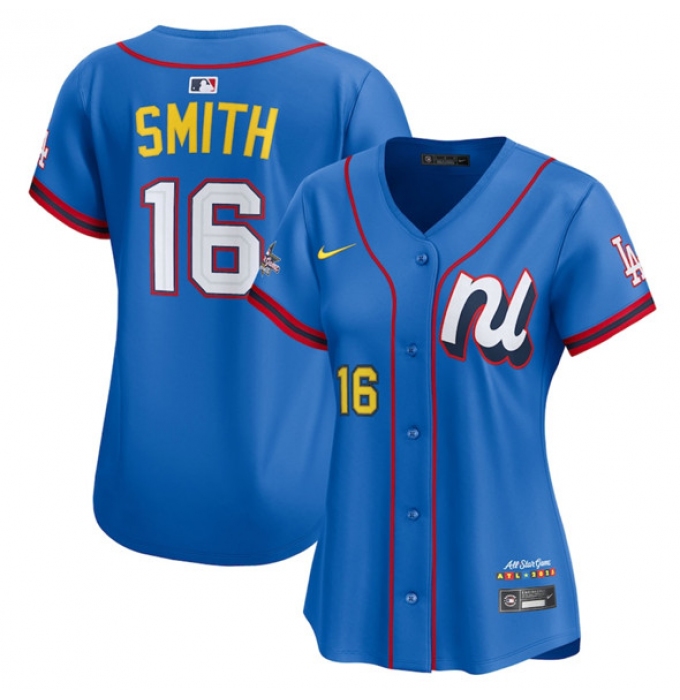 Women's National League #16 Will Smith Blue 2025 All-Star Edition Limited Stitched Baseball Jersey(Run Small)