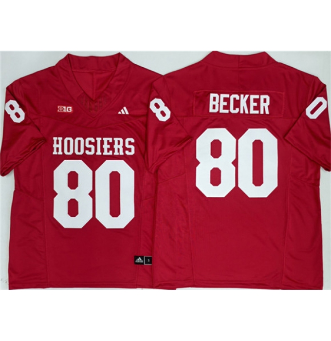 Men's Indiana Hoosiers #80 Charlie Becker Red F.U.S.E. Stitched Basketball Jerseys