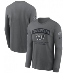 Men's Washington Commanders Gray 2026 Salute to Service Long Sleeve T-Shirt