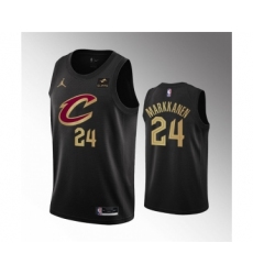 Men's Cleveland Cavaliers #24 Lauri Markkanen Black Statement Edition Stitched Basketball Jersey