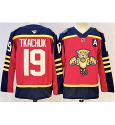 Men's Florida Panthers #19 Matthew Tkachuk Red 2026-2026 With A Winter Classic Stitched Hockey Jersey