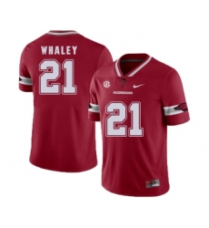 Arkansas 21 Razorbacks Devwah Whaley Red College Football Jersey