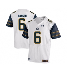 California Golden Bears 6 ChadHansen White College Football Jersey