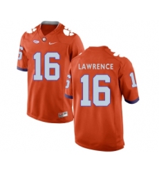 Clemson Tigers 16 Trevor Lawrence Orange College Football Jersey