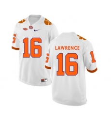 Clemson Tigers 16 Trevor Lawrence White College Football Jersey