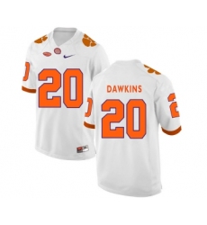 Clemson Tigers 20 Brian Dawkins White College Football Jersey