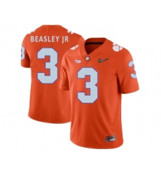 Clemson Tigers 3 Vic Beasley Jr. Orange With Diamond Logo College Football Jersey