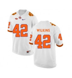 Clemson Tigers 72 Christian Wilkins WhiteCollege Football Jersey