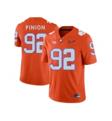 Clemson Tigers 92 Bradley Pinion Orange With Diamond Logo College Football Jersey