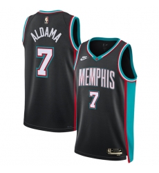 Men's Memphis Grizzlies #7 Santi Aldama Black 2025 Classic Edition Stitched Basketball Jersey